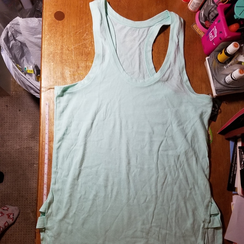 Pro Player Light Blue Lattice Racerback Tank